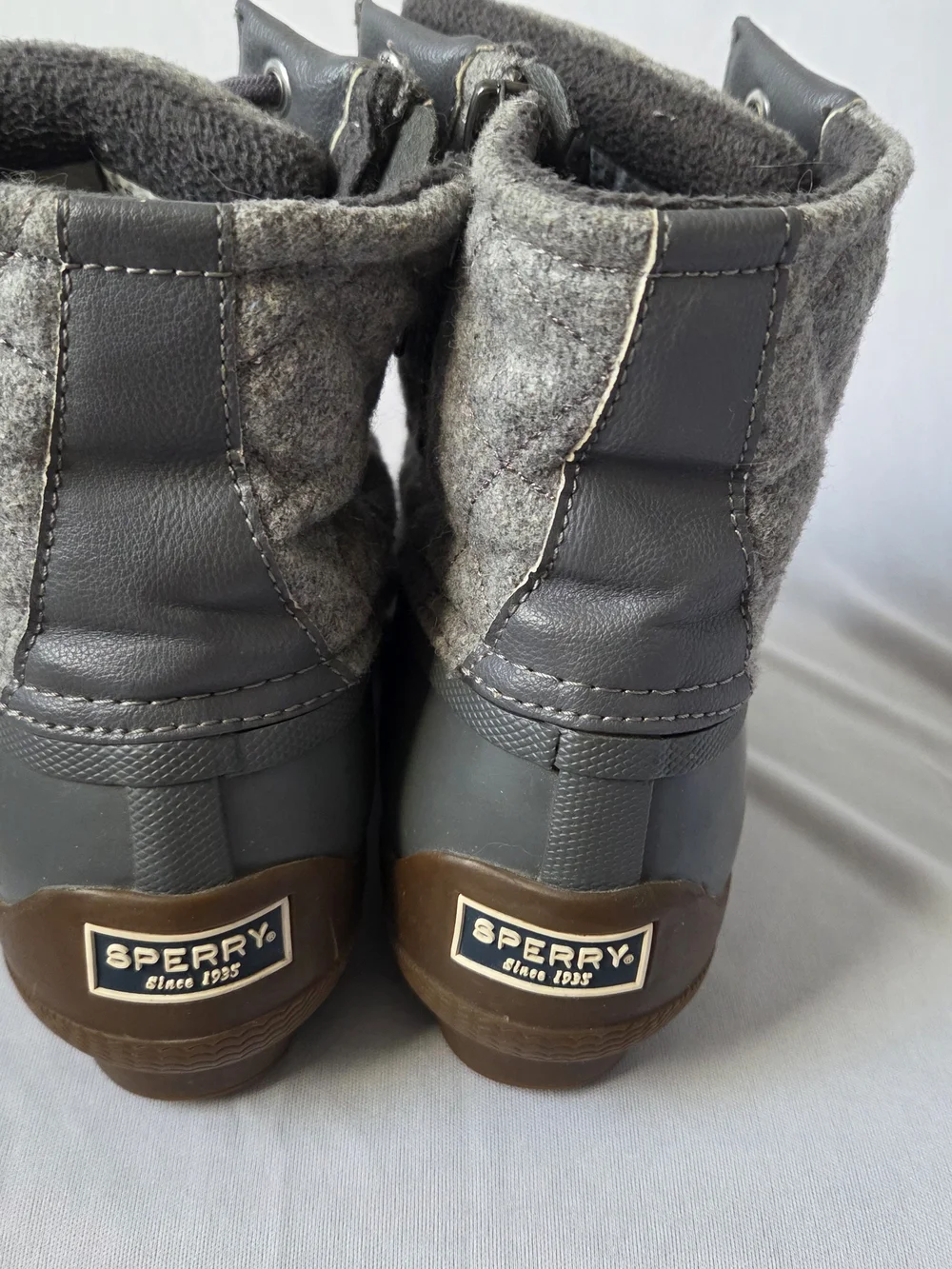 Sperry Grey Waterproof Duck Boots
